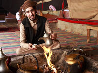 Bedouin man serving Arabic coffee in Wadi Rum,Jordan (Shutterstock/File Photo)