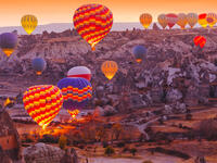 Beautiful vibrant colorful balloons in sunrise light in Cappadocia (Shutterstock/File Photo)