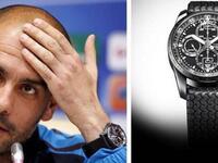 المدرب الاسباني جوارديولا يرتدي شوبار ميچليا. سعرها 10668 دولار.