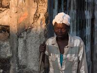Delfina Graca, part of a group of homeless people living in a building damaged during the Angolan civil war RODGER BOSCH / AFP