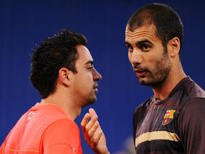 صورة أرشيفية لغوارديولا وتشافي