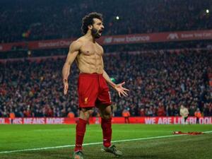 صلاح يحتفل بهدفه على طريقته الخاصة