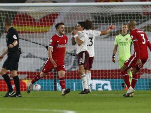 من مباراة ليفربول وآرسنال في الدوري الإنجليزي 