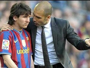 صورة أرشيفية لغوارديولا وميسي