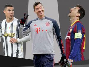 ميسي وليفاندوفسكي ورونالدو