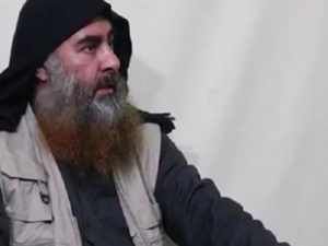 A recent image of Al Baghdadi as surprise video (AFP/Getty Images) 