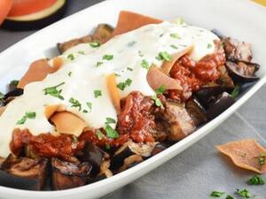 فتة الباذنجان باللبن