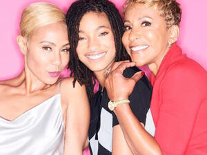 Jada and Willow Smith and Adrienne Banfield-Jones 