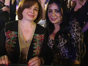 Source raniayouss Rania Youssef and Elham Shaheen appeared in a video as they danced to star Ragheb Alamas song Eli Baana ef Instagram