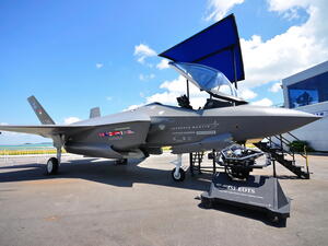 An F-35 Joint Strike Fighter on display at Singapore Airshow. (Shutterstock/ File Photo)