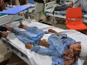 In this photo taken on May 13, 2019 a young Afghan patient receives medical treatment at a hospital following a series of blasts in Jalalabad. (AFP/ File Photo)
