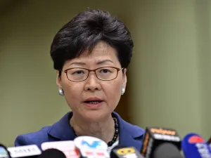 Chief Executive Carrie Lam holds a press conference in Hong Kong on June 10, 2019, a day after the city witnessed its largest street protest in at least 15 years as crowds massed against plans to allow extraditions to China. (AFP/ File Photo)