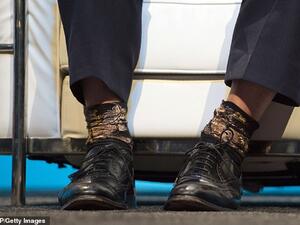 The socks were on show on Monday night when Mr Johnson was interviewed by the BBC. (AFP/ File Photo)