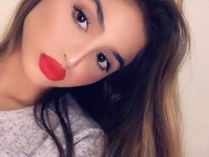 Hala chose a look with red lipstick to promote her new cosmetics line Source halamalturk Instagram