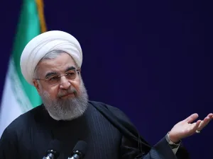 Iranian president Hassan Rouhani speaks at a conference in Tehran, on January 28. (AFP/ File Photo)