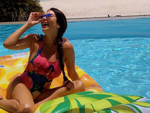 Lamita Franjieh is one of the stars who kept her body in shape Source lamittafrangieh Instagram