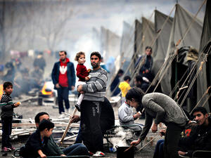 Syrian refugees living in a camp. (AFP/ File Photo)