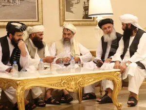 Members of Afghan delegations gather during the second day of the Intra Afghan Dialogue talks in the Qatari capital Doha on July 8, 2019. (AFP/ File Photo)