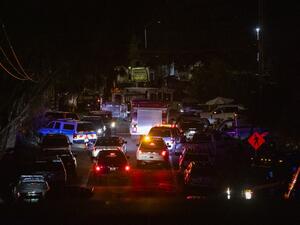 Police vehicles arrive on the scene of the investigation following a deadly shooting at the Gilroy Garlic Festival in Gilroy, California on July 28, 2019. (AFP/ File Photo)