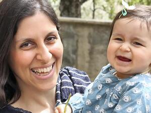 Jailed British-Iranian aid worker Nazanin Zaghari-Ratcliffe with her daughter Gabriella. (AFP)