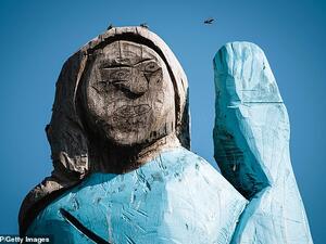 The statue (pictured) was created by local craftsman Ales Zupevc and commissioned by American artist Brad Downey. (AFP/ File Photo)