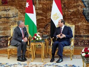 King Abdullah and Egyptian President Abdel Fattah El Sisi (Twitter)