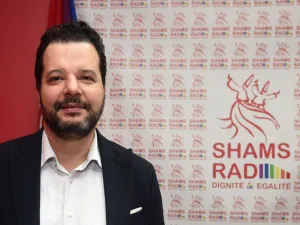 Tunisian lawyer Mounir Baatour, president of Association Shams, which supports the depenalization of homosexuality in Tunisia (FETHI BELAID/AFP/Getty)
