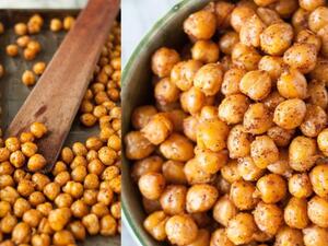 حمص مشوي ومقرمش في الفرن