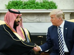 President Donald Trump with Saudi Crown Prince Mohammed bin Salman. (Mandel Ngan/AFP/Getty Images)