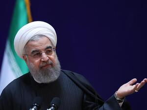 Iranian president Hassan Rouhani speaks at a conference in Tehran, on January 28.  (AFP/ File Photo)