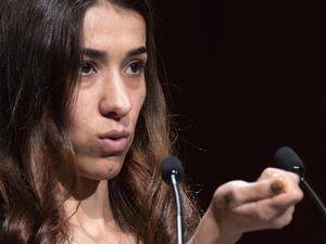 Laureate of the Nobel Peace Prize and Iraqi Yazidi Nadia Murad  (AFP)