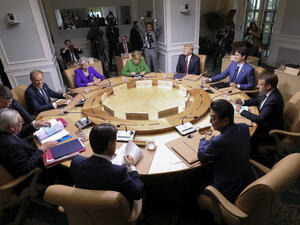  G7 leaders at a working session in La Malbaie, Quebec, Canada, June 8, 2018. (AFP/ File Photo)