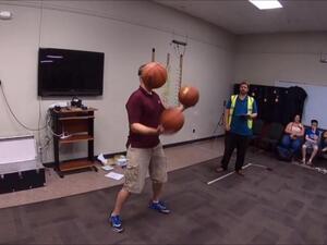 Idaho man sets Guinness record for juggling basketballs. (YouTube Screenshot)