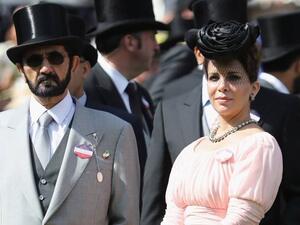 Mohammed bin Rashid al-Maktoum with  Princess Haya (Twitter)