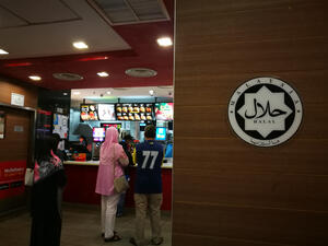 A logo of approved Islamic certified food at local food restaurant in Malaysia for customers reference. (Shutterstock/ File Photo)