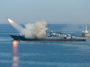 Rocket launch from warship. (Shutterstock/ File Photo)