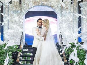 Social media users circulated a picture that shows the first appearance of  newlyweds Ahmed Fahmy and Hana El Zahed Source hannahelzahed Instagram