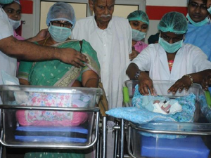 Erramatti Mangayamma, 73, from Andhra Pradesh, had twins Thursday. (Twitter)