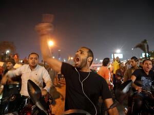 Hundreds of protesters demonstrated in central Cairo and several cities on Friday against al-Sisi. (Twitter)