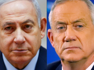  Netanyahu (L) Gantz: Will either be able to form a cabinet? (AFP File Photo)