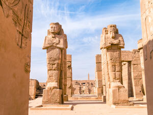 The plan follows the restoration and assembly during the past three years of three statues of the ruler at Luxor Temple. (Shutterstock/ File Photo)