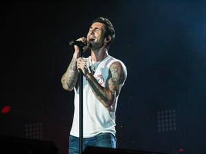 Adam Levine, from Maroon 5 band, on stage of Rock In Rio Festival. (Shutterstock/ File Photo)