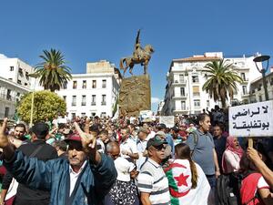 Demonstrators gathered in the capital, the epicentre of Algeria's protest movement that forced longtime president Abdelaziz Bouteflika to step down in April. (STRINGER / AFP)