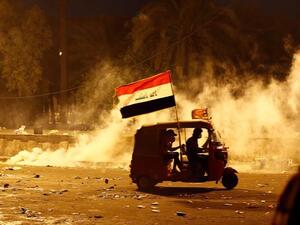 TokTok which is usually used as a taxi by low income and poor youth in Iraq has become the symbol for the Iraqi protests (Twitter)