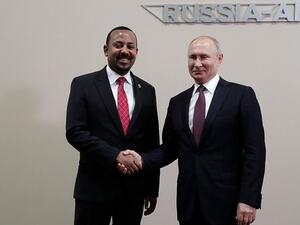 Vladimir Putin met with Ethiopian Prime Minister Abiy Ahmed on the sidelines of the Russia-Africa Summit in Sochi (Twitter)