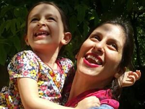Nazanin Zaghari-Ratcliffe was reunited with her daughter Gabriella during a temporary release from prison. (AFP/ File Photo)