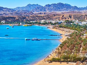 The comfortable sand beach line of El Maya bay, surrounded by giant rocky mountains, Sharm El Sheikh, Egypt. (Shutterstock/ File Photo)