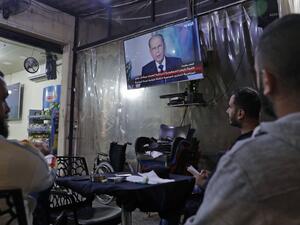 Aoun's speech comes after Lebanese Prime Minister Saad Hariri submitted the resignation of his cabinet on October 29 amid widespread public protests seeking the removal of a political class seen as corrupt, incompetent and sectarian. (ANWAR AMRO / AFP)