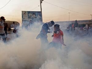 In Basra, seven protesters were killed in confrontations yesterday and early today, with security forces trying to reopen roads blocked by sit-ins, medical sources said. Hussein FALEH / AFP