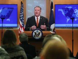 U.S. Secretary of State Mike Pompeo speaks to the media in the briefing room at the State Department, on November 26, 2019 in Washington, DC. (AFP/ File Photo)